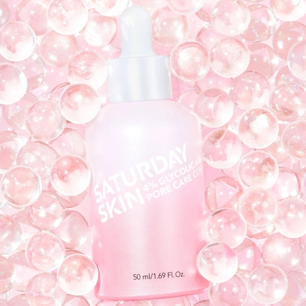 Saturday Skin Glycolic Acid Pore Care Cleanser - Pink. NIB